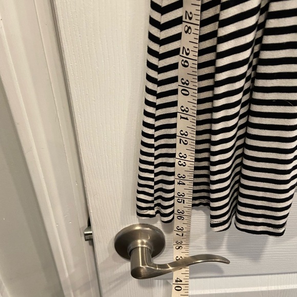 Old Navy Size S Black White Stripe Sleeveless A Line Knit Stretch Mini Dress - Picture 7 of 11